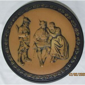 Vintage 3d innsbruck plate German wall hanging faux wood collector